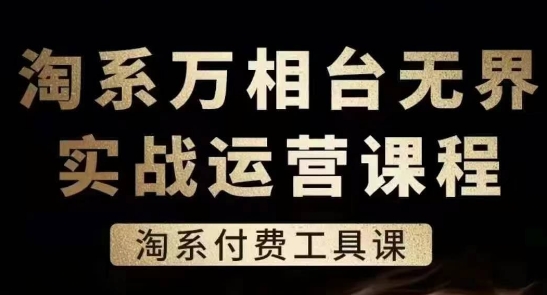 淘系万相台无界实战运营课程，淘系付费工具实操指南-网赚项目资源库