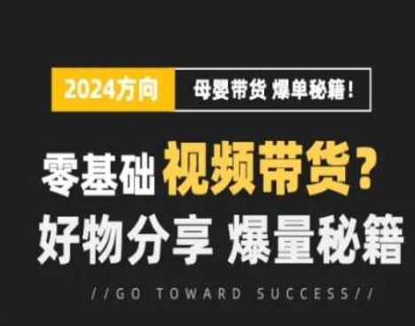 短视频母婴赛道实操流量训练营：零基础视频带货，好物分享，爆量秘籍-网赚项目资源库
