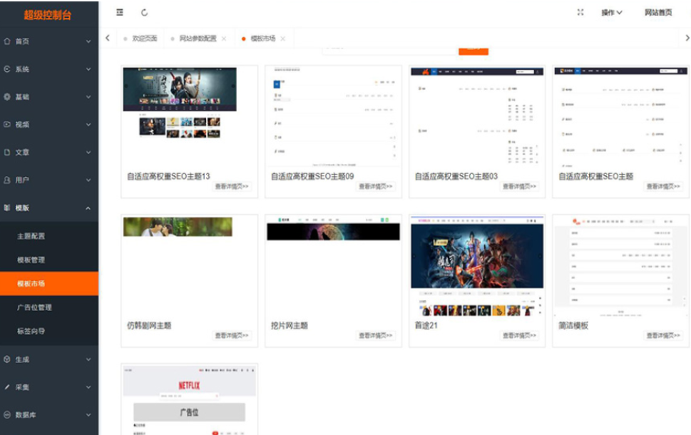 最新Pro版视频影视系统源码：电影院播放系统含9套模板-网赚项目资源库