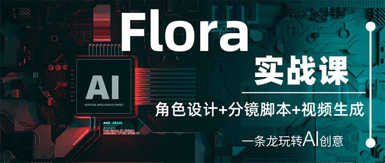 Flora实战课:角色设计、分镜脚本与视频生成,AI创意一站搞定-网赚项目资源库
