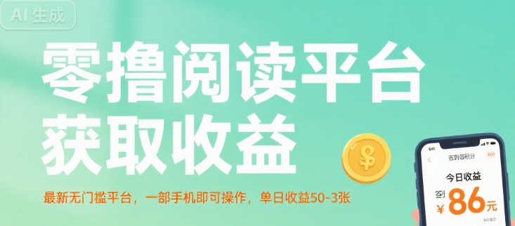 零门槛阅读平台收益，手机操作无门槛，单日收益50-300元【揭秘】-网赚项目资源库