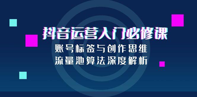 抖音运营入门：掌握账号标签与创作思维，流量池算法深度解析-网赚项目资源库