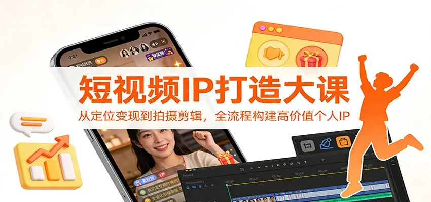 短视频IP打造大课：从定位到变现，全流程构建高价值个人IP-网赚项目资源库