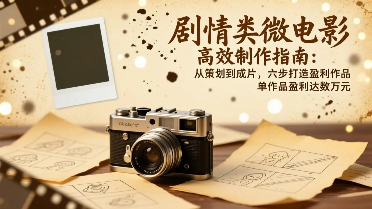 《微电影高效制作指南：六步打造盈利作品，单片收益超万元》-网赚项目资源库