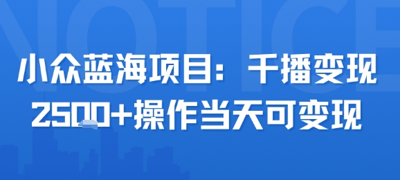 揭秘千播变现新机遇：2.5k+项目，操作当天收益翻倍-网赚项目资源库