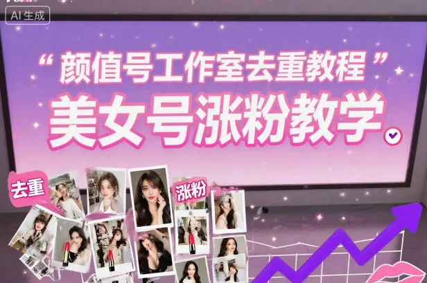 提升颜值号工作室去重技巧，美女号增粉教程-网赚项目资源库