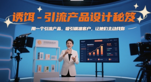 诱饵引流产品设计：用一个产品吸引精准客户-网赚项目资源库