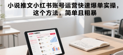 小红书小说推文账号运营爆单技巧：简单粗暴，快速见效-网赚项目资源库