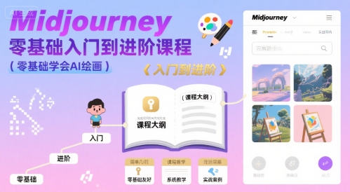 零基础到进阶:Midjourney AI绘画课程-网赚项目资源库