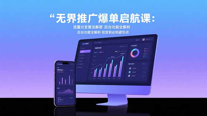 无界推广爆单启航课:揭秘流量分发算法与后台功能全解析,投放前必知避坑点-网赚项目资源库