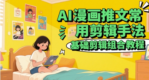 AI漫画推文基础剪辑教程：常用剪辑手法-网赚项目资源库