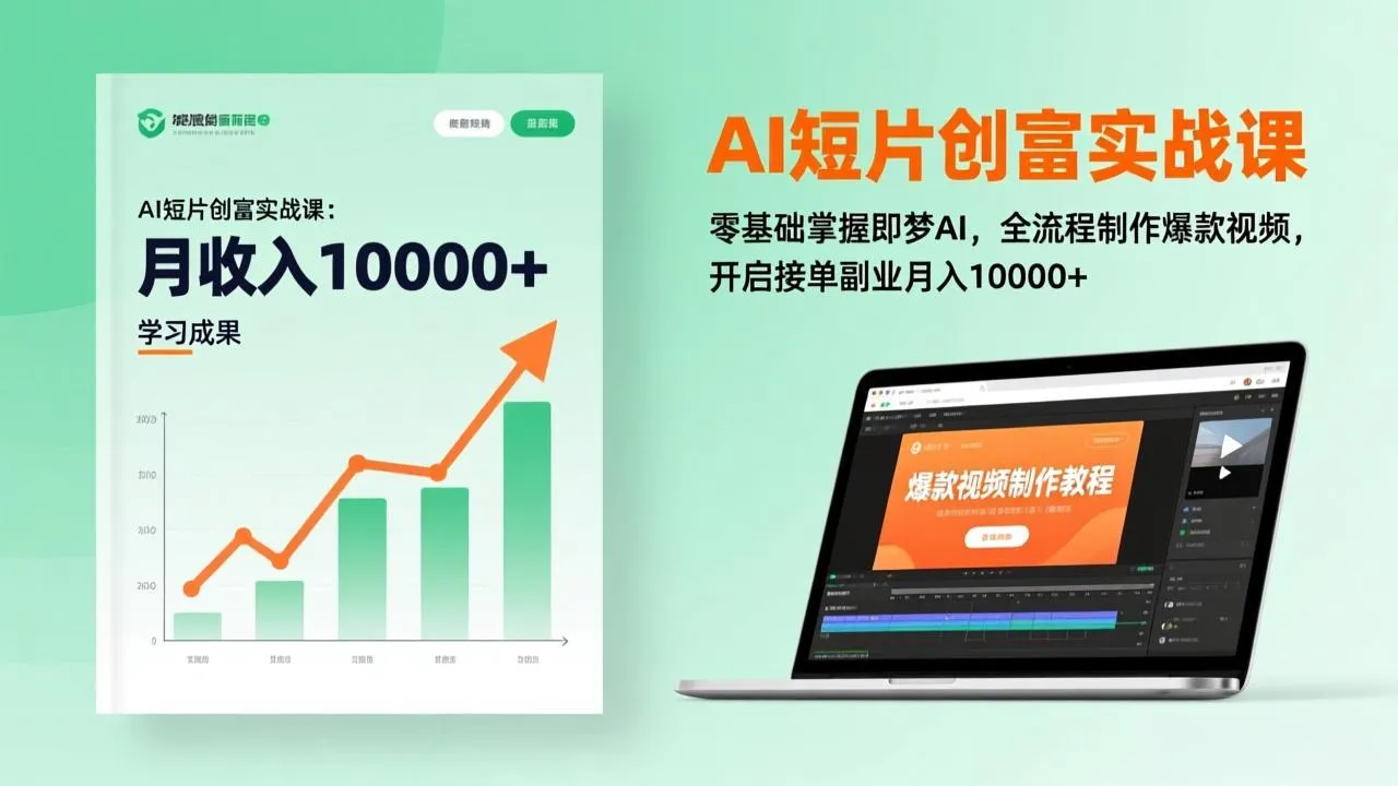AI短片创富实战课：零基础到爆款，月入过万接单副业-网赚项目资源库