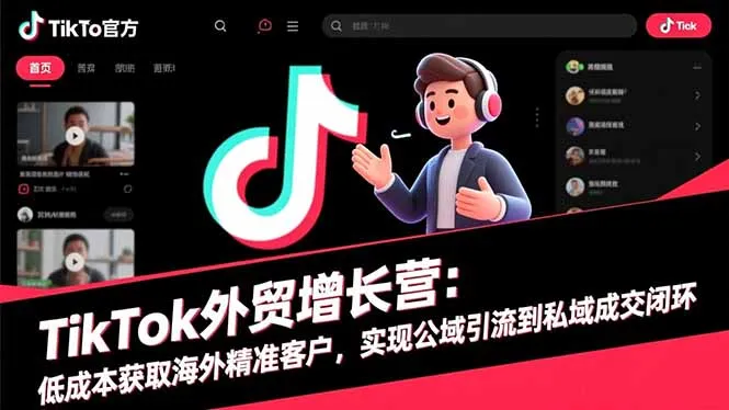 TikTok外贸增长营：低成本获取海外精准客户，实现公域引流到私域成交闭环-网赚项目资源库
