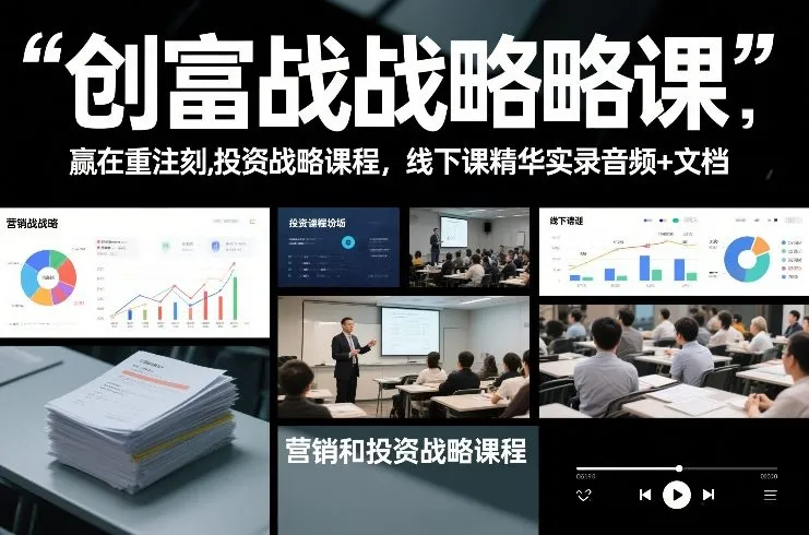 《赢在重注时刻：创富战略课与营销投资策略》-网赚项目资源库