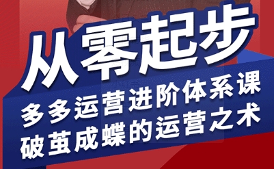 拼多多运营进阶系统课:从零到精通,掌握进阶运营技巧-网赚项目资源库