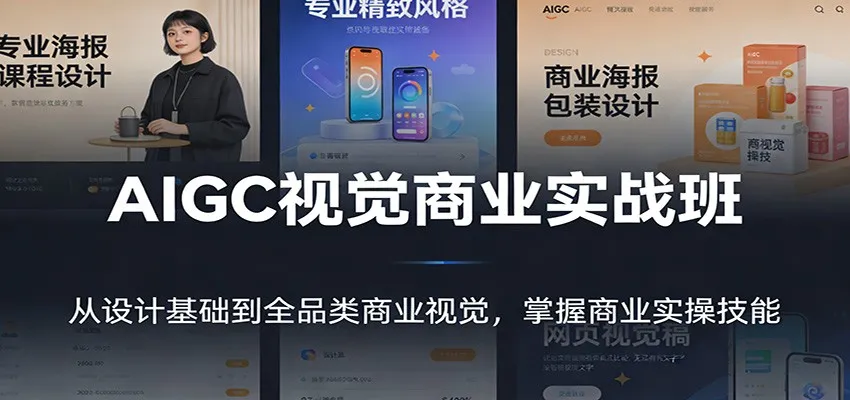 AIGC视觉商业实战班：从设计基础到全品类商业视觉，掌握商业实操技能-网赚项目资源库