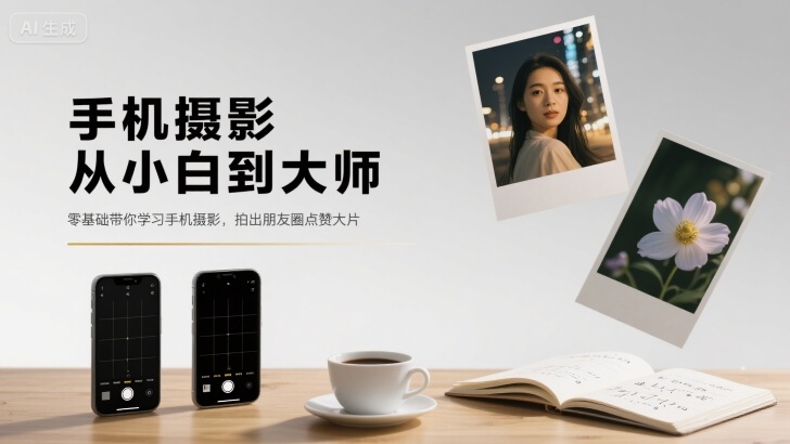手机摄影入门教程：零基础到大师，教你拍出朋友圈点赞大片-网赚项目资源库