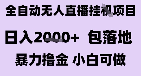 揭秘最新全自动抖音无人直播挂G项目，日入2k+ 小白可做【暴力撸金】-网赚项目资源库