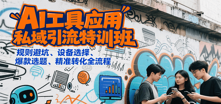 AI工具私域引流特训班：规则避坑、设备选择、爆款选题、精准转化全流程-网赚项目资源库