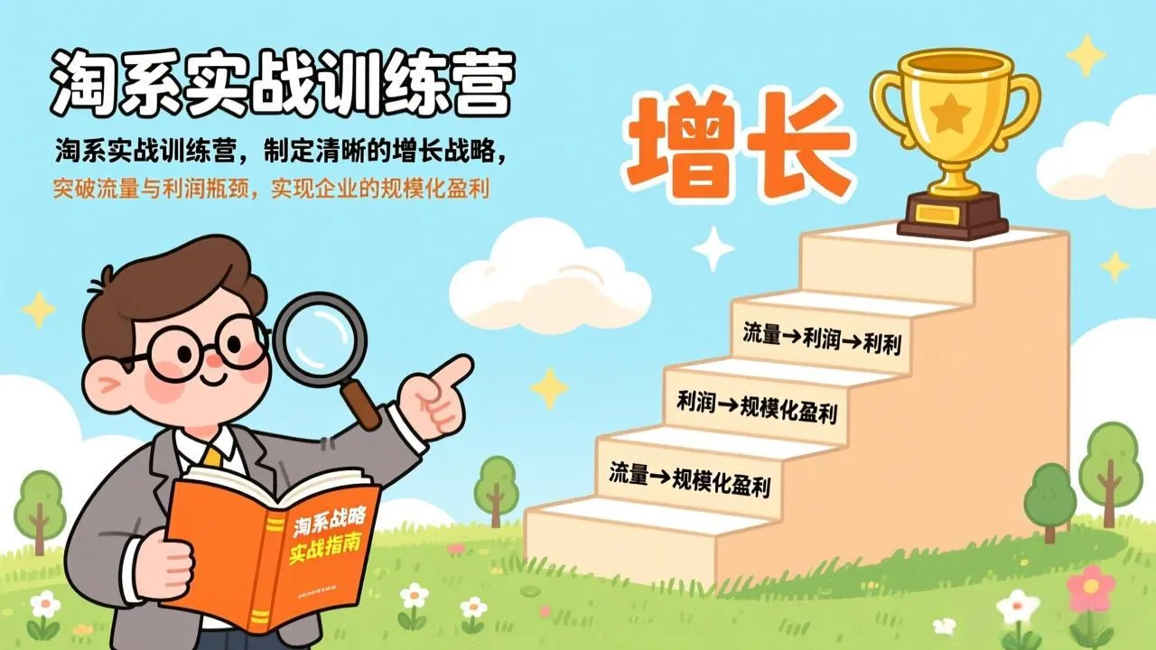 淘系实战训练营：突破流量与利润瓶颈，实现企业规模化盈利-网赚项目资源库