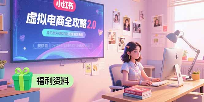 虚拟电商全攻略2.0：开店选品、账号定位、货源发布与笔记技巧-网赚项目资源库