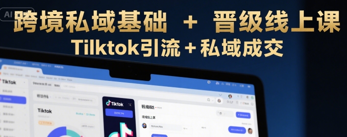 跨境私域进阶课程:TikTok引流与私域成交技巧-网赚项目资源库