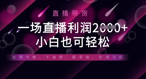 半无人直播带货：轻松数张利润，适合所有平台，小白也能上手-网赚项目资源库