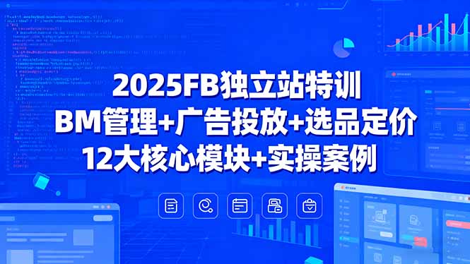 2025FB独立站特训：BM管理、广告投放、选品定价，12大核心模块实操案例-网赚项目资源库