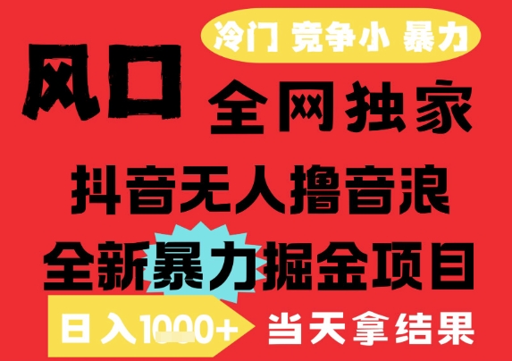 25年6月抖音无人直播项目：解放双手，小白可做，日入1k+，门槛低【揭秘】-网赚项目资源库