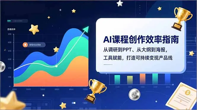 AI课程创作效率指南:从调研到PPT、大纲到海报,工具赋能打造可持续变现产品线-网赚项目资源库