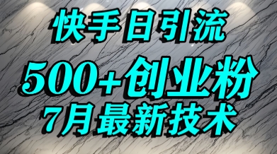 如何吸引创业粉？快手精准引流宝妈群体，日增500+精准流量-网赚项目资源库