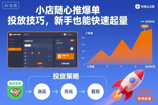 小店爆单投放技巧：新手快速起量指南-网赚项目资源库