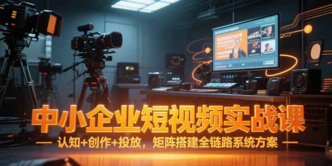 中小企业短视频实战课程：认知、创作、投放与矩阵搭建全链路系统方案-网赚项目资源库