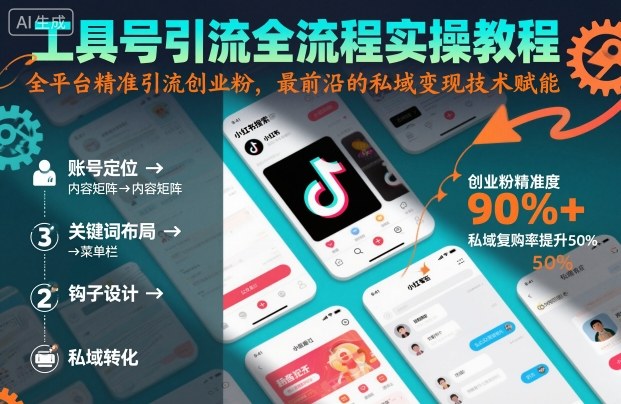 保姆级工具号引流全流程实操教程,全平台精准引流创业粉,最前沿私域变现技术赋能-网赚项目资源库