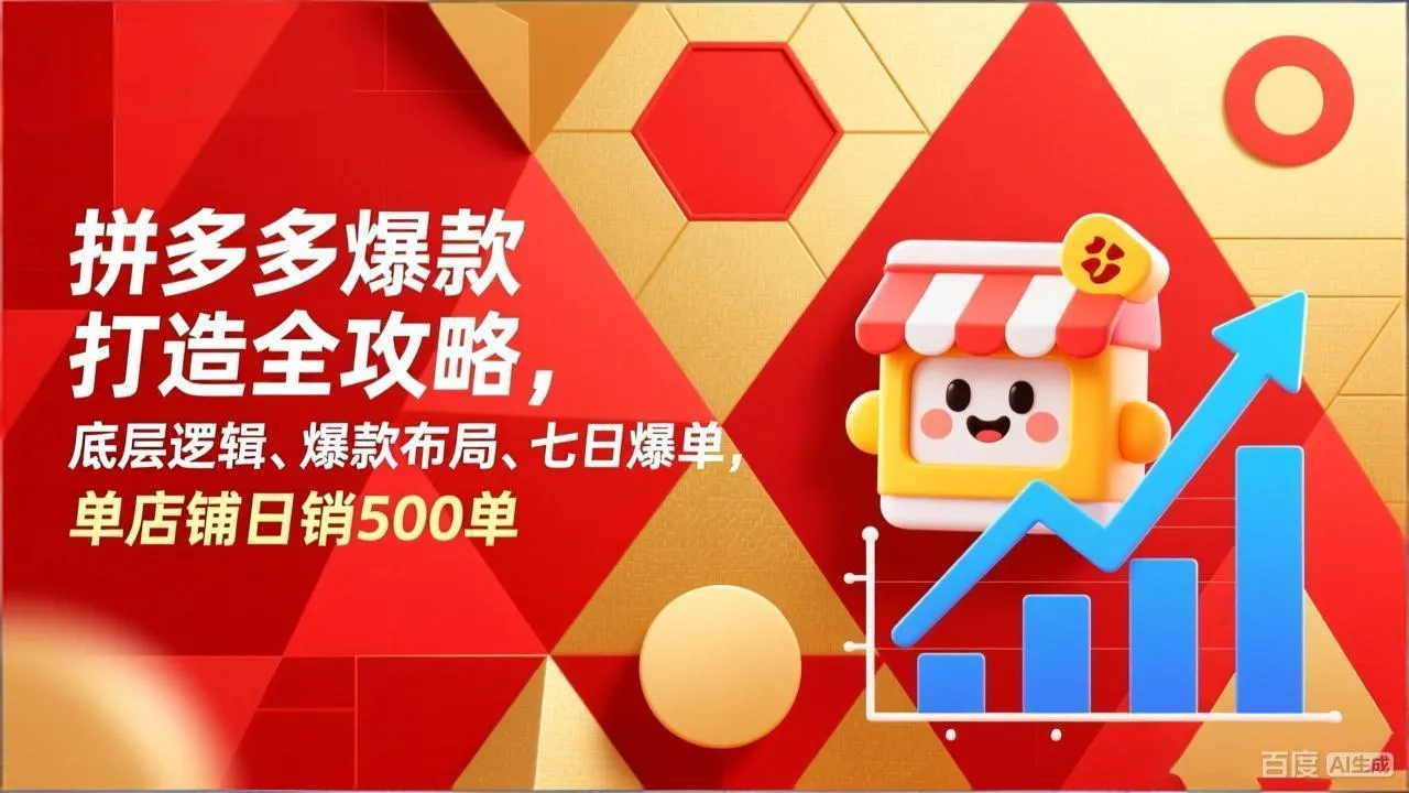拼多多爆款打造全攻略：底层逻辑、布局技巧与日销500单策略-网赚项目资源库