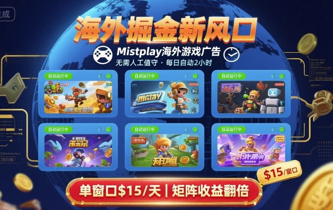 海外游戏广告自动化收益：Mistplay每日自动运行，单窗口稳定收入2美元，支持矩阵操作【揭秘】-网赚项目资源库