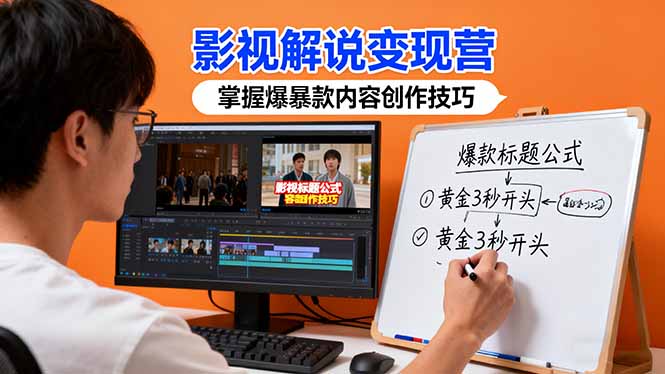 影视解说变现营：30+实战案例揭秘爆款内容创作与盈利技巧-网赚项目资源库