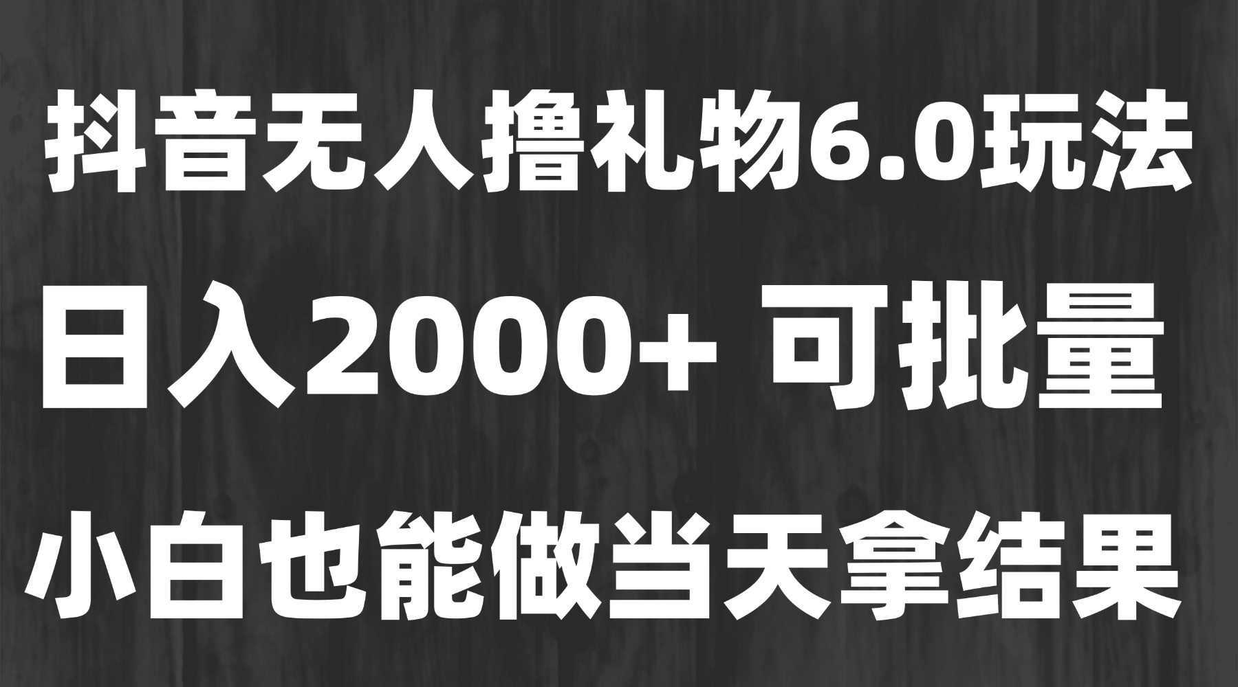 最新暴利赚钱技巧：无人值守，日赚2000+，小白速成-网赚项目资源库