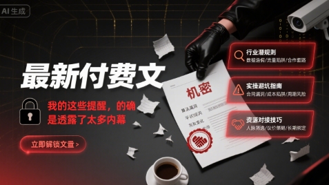 最新付费文章：揭秘内幕，我的这些提醒值得一看-网赚项目资源库