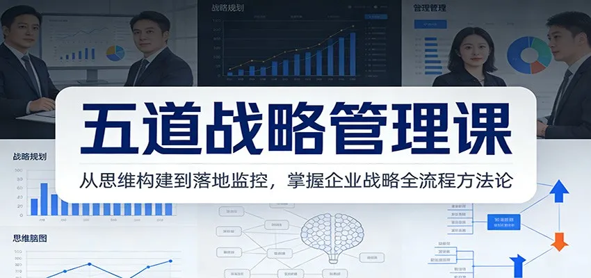 五步战略管理课程:思维构建到落地监控,掌握企业战略全流程方法论-网赚项目资源库