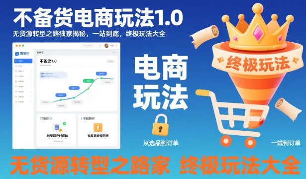 揭秘无货源电商1.0：终极玩法大全，一站到底的备货策略-网赚项目资源库