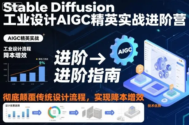 Stable Diffusion工业设计AIGC精英实战进阶营：颠覆传统，实现降本增效-网赚项目资源库
