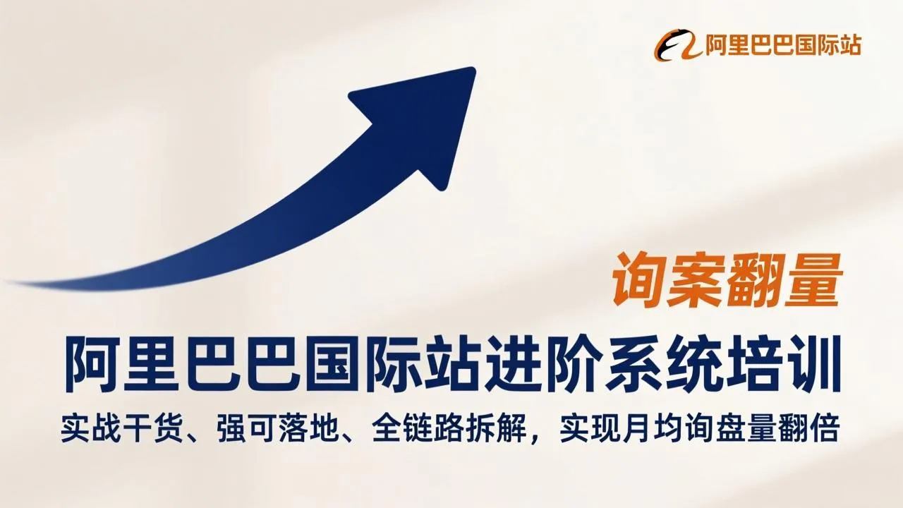 阿里巴巴国际站进阶系统培训：实战干货，全链路拆解，助力询盘量翻倍-网赚项目资源库