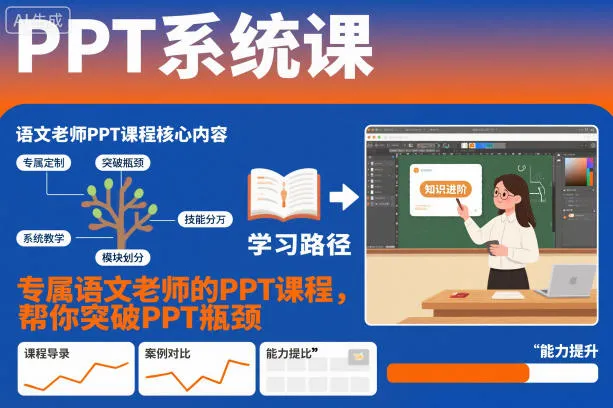 语文老师专属PPT课程：突破PPT制作瓶颈-网赚项目资源库