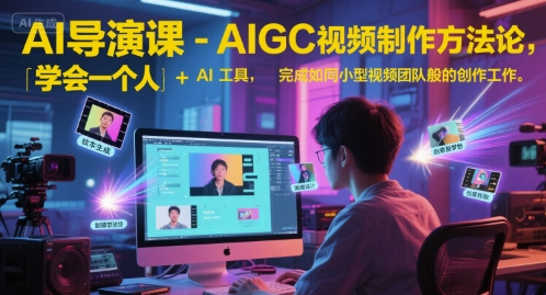 AI导演课：掌握AIGC视频制作，一人+AI工具，打造小型团队般的创作体验-网赚项目资源库