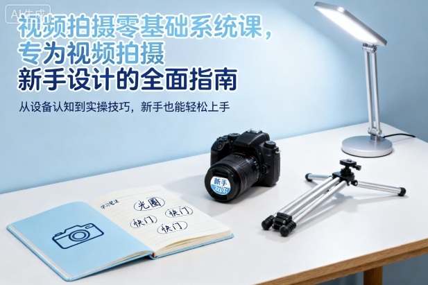 视频拍摄零基础系统课：新手入门全面指南-网赚项目资源库