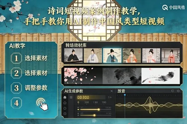 古诗词短视频制作教程：AI技术带你打造中国风视频-网赚项目资源库