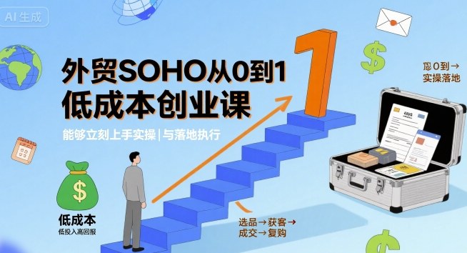 外贸SOHO低成本创业课：从零到一实操落地-网赚项目资源库