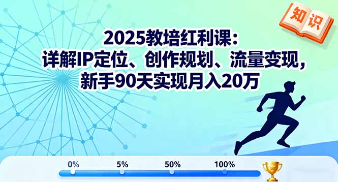 2025年教培市场红利课程：揭秘IP定位、创作策略与流量变现，新手90天月入20万-网赚项目资源库