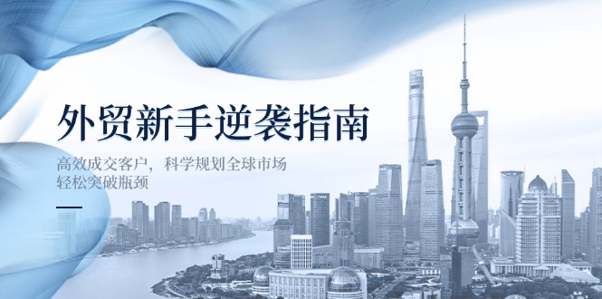 外贸新手高效成交指南：全球市场科学规划与突破瓶颈-网赚项目资源库